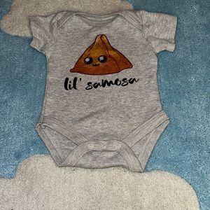 lil’ samosa short sleeve onesie 0-3m